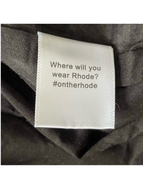 RHODE Chantelle Linen Dress Resortwear Bapu Bazaar Black Asymmetrical - Picture 10 of 11